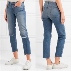 Frame Straight Le High Raw Hem Arrington Sz 26